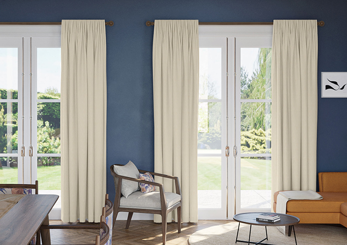Genoa Faux Silk (Blackout), Cream Shimmer - Made to Measure Curtains - Image 3